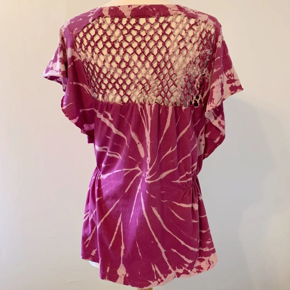 EARTHBOUND Purple Tie‎ Dye Batwing Shirt Medium - Picture 5 of 9